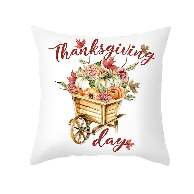 Spruce up your sofa this Thanksgiving with these cozy Fall pillows! The cushion covers feature a festive autumn-inspired pattern that will make your living room look like a cozy pumpkin patch. 