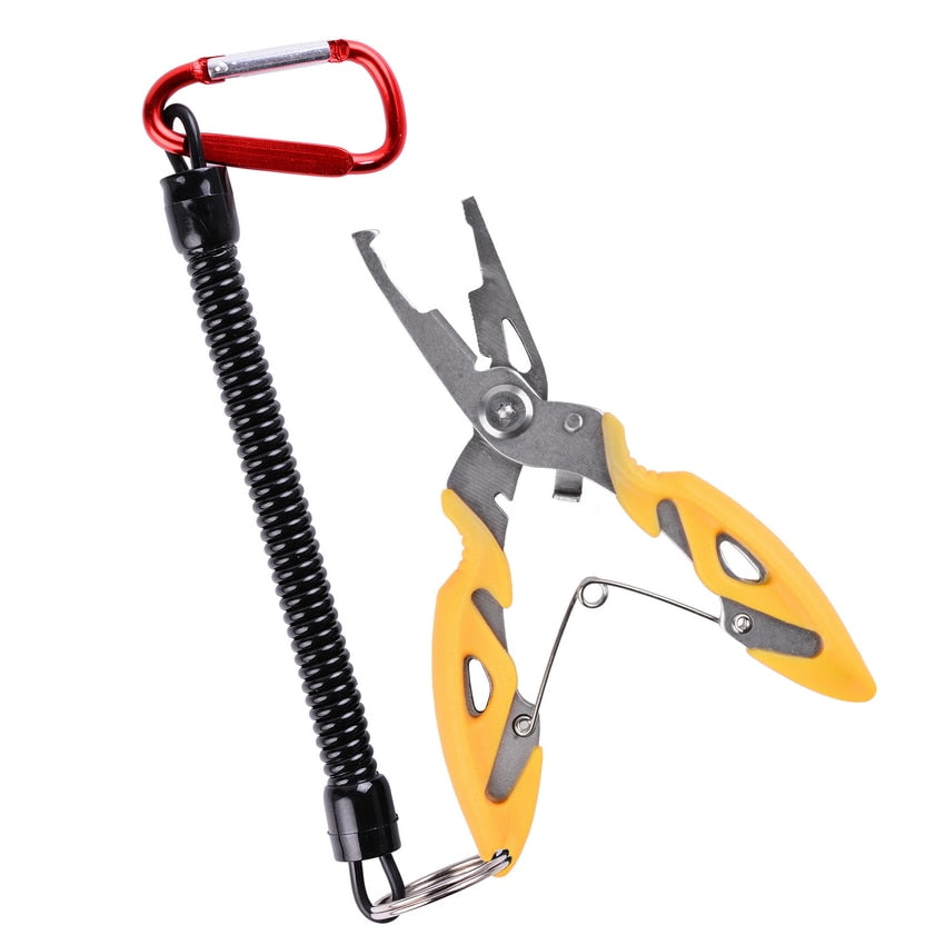 Multi Functional Fishing Pliers with Scissors, Line Cutter, Hook Remover, Fishing Clamp and other Accessories With Lanyards Spring Rope. This makes a great addition to your emergency kit, these tools can be used in a variety of different survival situations.