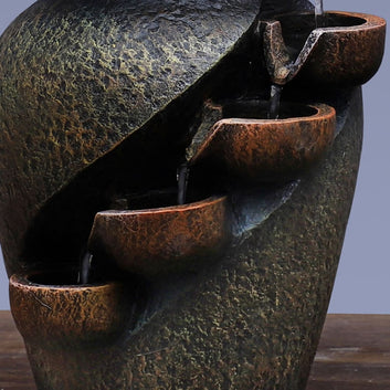 Relaxing Flowering Waterfall Fountain Vase