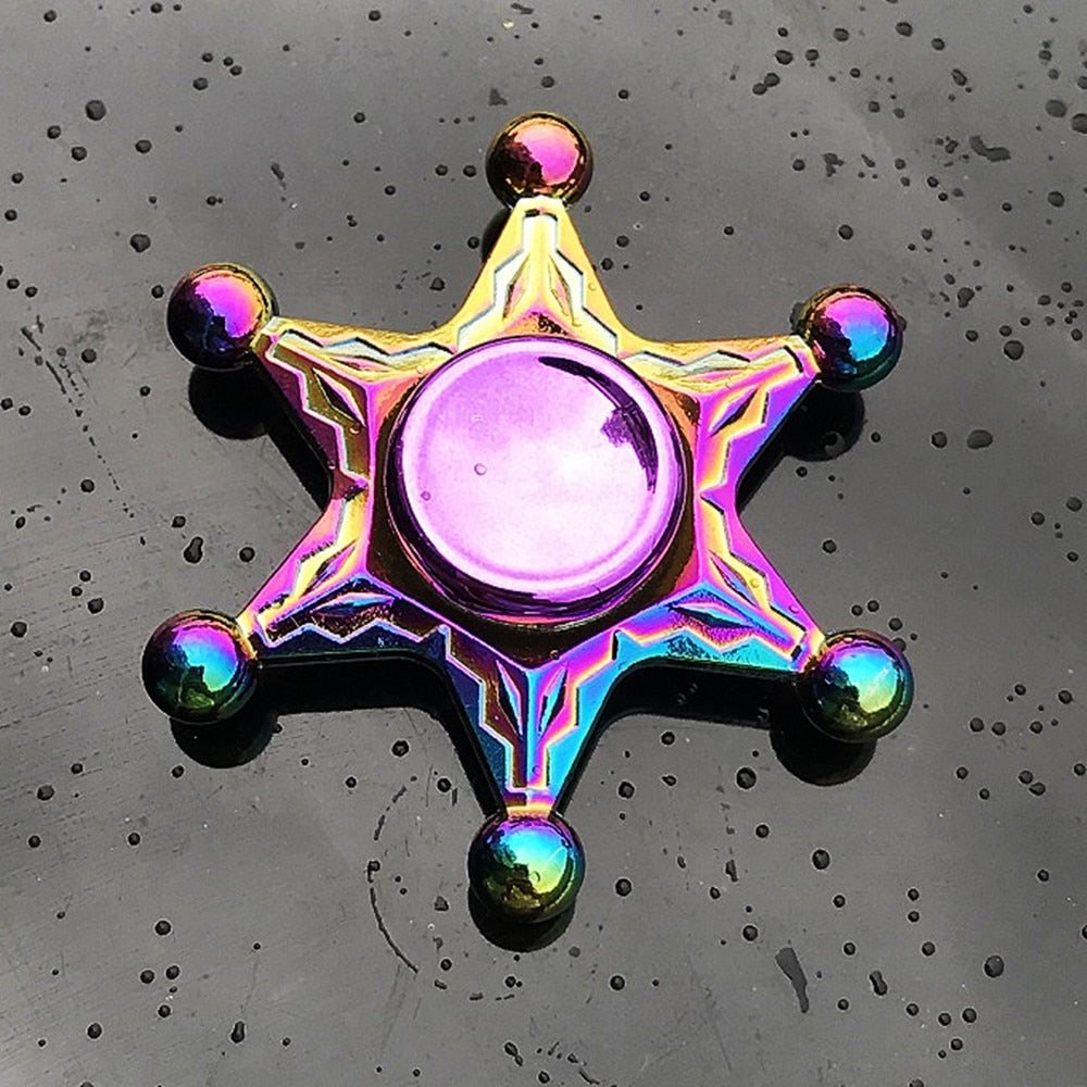 Rainbow Stress Reducing Metal Fidget Spinner