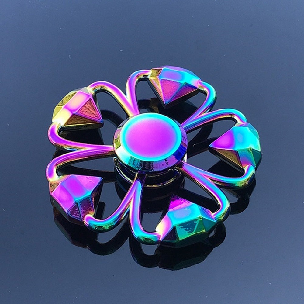 Rainbow Stress Reducing Metal Fidget Spinner