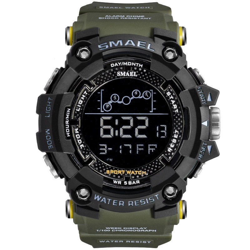 This military SMAEL sports watch isn't something you get because you need it, its something you get because you deserve it and you just wanted it! Glows in the dark classic style that is always in fashion.   