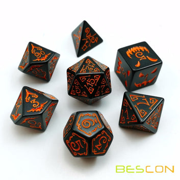 Bescon Halloween Polyhedral D&D Dice 7pcs Set