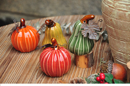 Creative Country Painted Ceramic Pumpkins