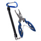 Multi Functional Fishing Pliers with Scissors, Line Cutter, Hook Remover, Fishing Clamp and other Accessories With Lanyards Spring Rope. This makes a great addition to your emergency kit, these tools can be used in a variety of different survival situations.