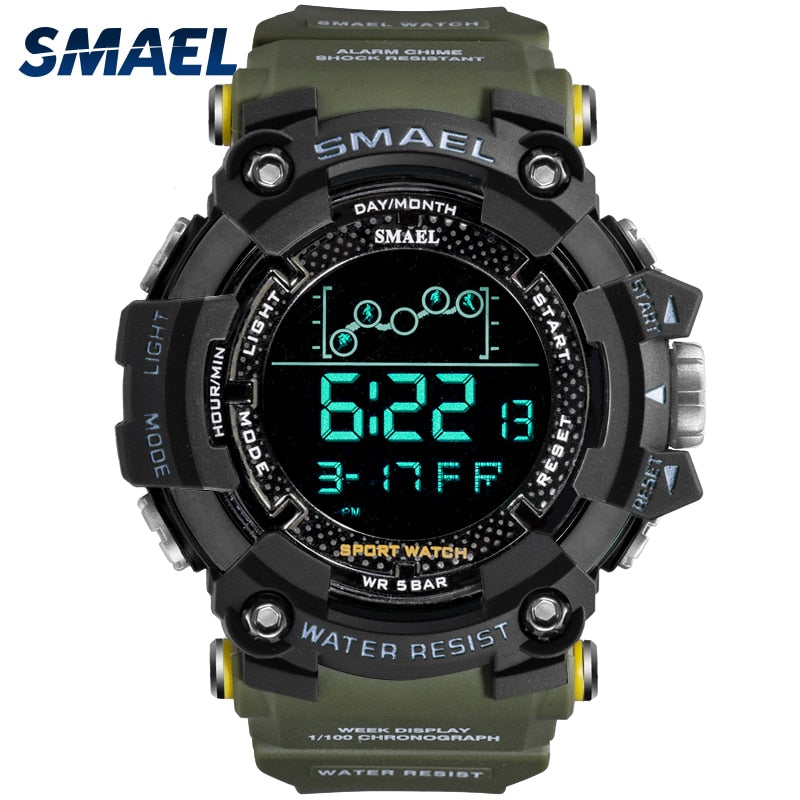 This military SMAEL sports watch isn't something you get because you need it, its something you get because you deserve it and you just wanted it! Glows in the dark classic style that is always in fashion.   