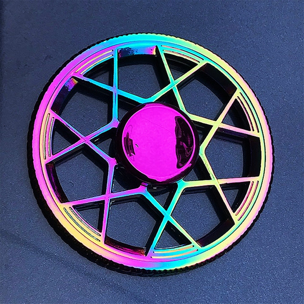 Rainbow Stress Reducing Metal Fidget Spinner