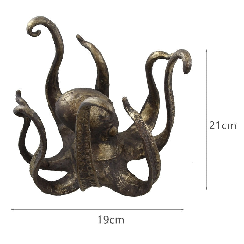 This Bronze Octopus is the perfect table topper for your next party. It holds your mugs for easy access, so party goers can dip into your punch at ease. The arms of this Octopus mug holder is perfect to hold small to medium size mugs and is a unique decoration to celebrate your unique style. 