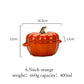 Pumpkin shape, exquisite appearance, very suitable for party and holiday atmosphere. ★ With two handles to prevent burns, it is safer and more reliable. ★ Ceramic material, high temperature resistance, can be put into the oven, microwave, dishwasher, disinfection cabinet.