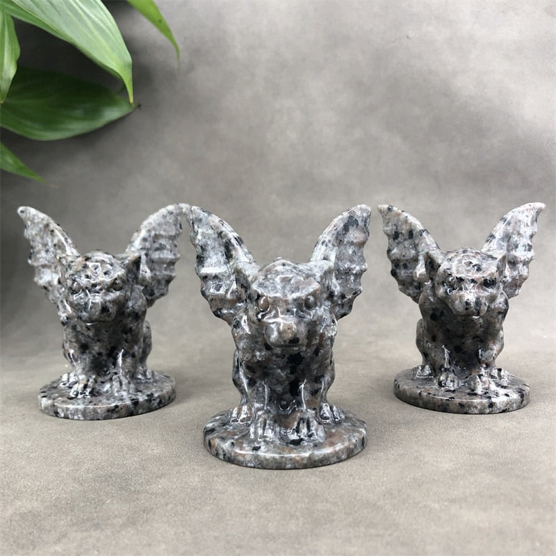 Natural Hand Carved Healing Yooperlite Gargoyle