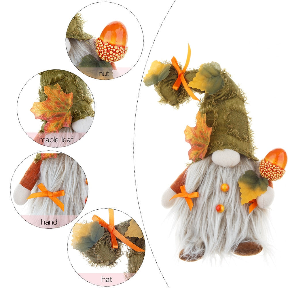 These are the cutest autumn gnome plushies. Perfect for your fall decorating, Halloween and Thanksgiving, even year round. Would make a great gift for anyone for birthday, Thanksgiving, Christmas, Special Occasions and more. 