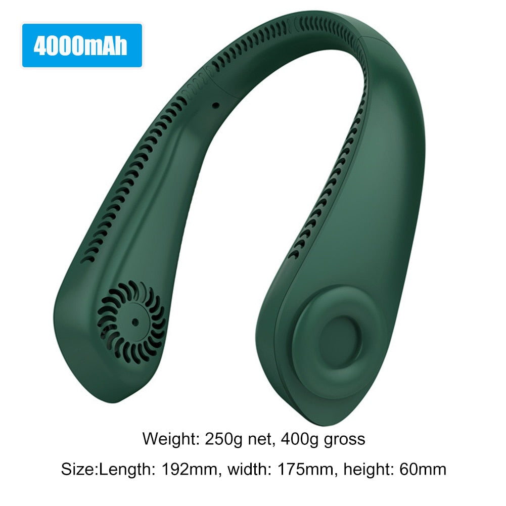 This is a perfect Portable Foldable Summer Air Cooling unit that Hangs around your Neck and this Fan is USB Rechargeable, Bladeless which is perfect for outdoor activities, gardening, Sports, 