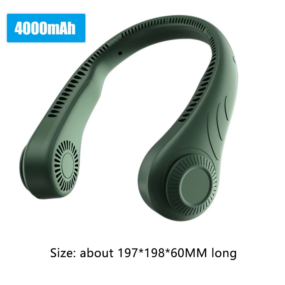 This is a perfect Portable Foldable Summer Air Cooling unit that Hangs around your Neck and this Fan is USB Rechargeable, Bladeless which is perfect for outdoor activities, gardening, Sports, 