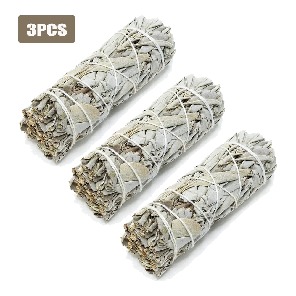 This Pure Leaf Natural White Sage Bundle is perfect for Smudging for Indoor Purification or to be used as an Incense for your Home, Office, Zen Room, Bedroom, Yoga studio, etc. Burning Sage can clear the space of negativity and bad energy.