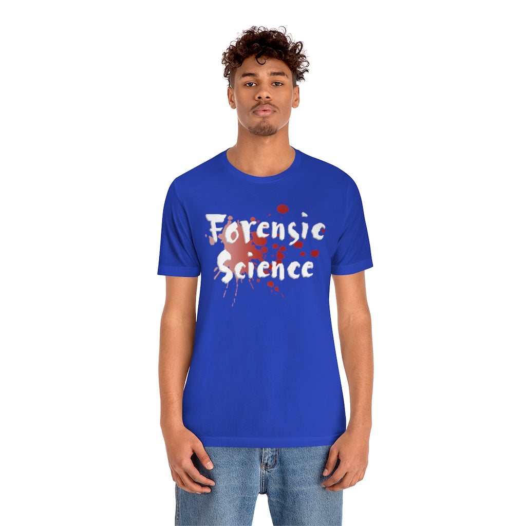 Soft cotton and quality Forensic Science print make users fall in love with it over and over again. These t-shirts have-ribbed knit collars to bolster shaping. The shoulders have taping for better fit over time. 