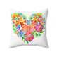Your Valentine's sweetheart will love this Beautiful Heart Spun Polyester Square Pillow with a cool heart design on both sides.  She can choose the heart she loves the most to display.  Room accents shouldn't be underrated. These beautiful indoor pillows in various sizes serve as statement pieces, creating a personalized environment.
