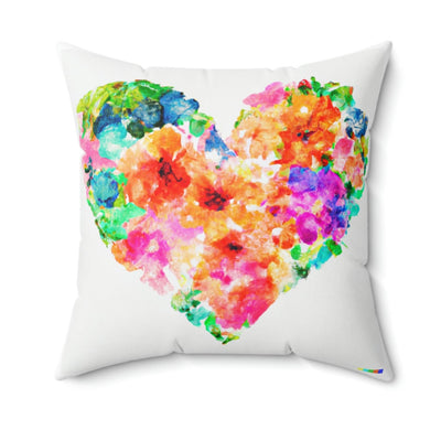 Everyone loves to snuggle up with a pillow. These adorable flower hearts spun polyester square pillows are a lovely way to enjoy Valentines' day and show love for your friends and family.  Room accents shouldn't be underrated. These beautiful indoor pillows in various sizes serve as statement pieces, creating a personalized environment. 