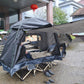 A wonderful way to camp, being off the ground and away from those pesky bugs. This folding ultra-light waterproof tent is perfect for all of your camping trips.  Perfect for the small family up to 6 people, but also excellent for a single to have plenty of room for all your camping, hunting, fishing or other gear. 