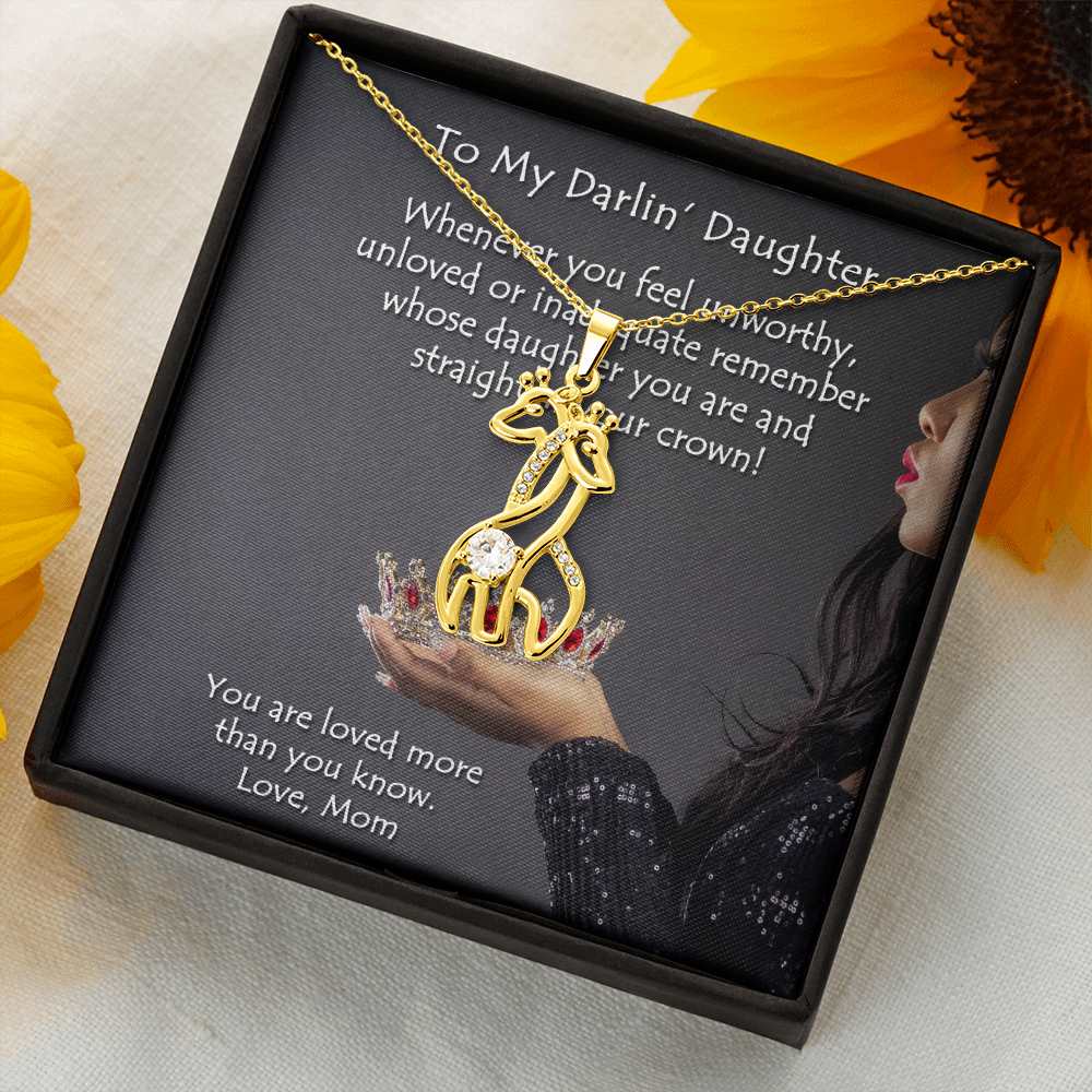 This adorable Graceful Love Giraffe Necklace features sparkling cubic zirconia, and is available in your choice of 14K white gold or 18K yellow gold finishes.  A perfect gift for wives, girlfriends, daughters, granddaughters, best friends, or any one who loves animals