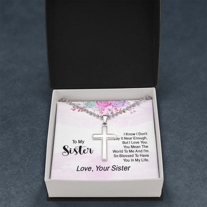 Wear your faith proudly with this stunning artisan-crafted Stainless Cross Necklace with Ball Chain. Perfect for special occasions or everyday wear, our Stainless Cross Necklace is a wonderful gift idea for you or your loved one. Imagine the look on their face when they open up this thoughtful gift!