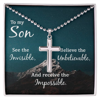 Wear your faith proudly with this stunning artisan-crafted Stainless Cross Necklace with Ball Chain. Perfect for special occasions or everyday wear, our Stainless Cross Necklace is a wonderful gift idea for you or your loved one. Imagine the look on their face when they open up this thoughtful gift!