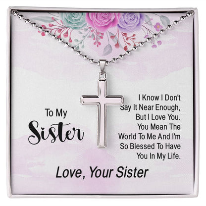 Wear your faith proudly with this stunning artisan-crafted Stainless Cross Necklace with Ball Chain. Perfect for special occasions or everyday wear, our Stainless Cross Necklace is a wonderful gift idea for you or your loved one. Imagine the look on their face when they open up this thoughtful gift!