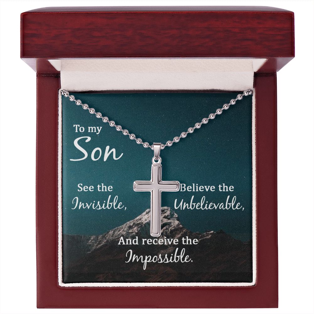 Wear your faith proudly with this stunning artisan-crafted Stainless Cross Necklace with Ball Chain. Perfect for special occasions or everyday wear, our Stainless Cross Necklace is a wonderful gift idea for you or your loved one. Imagine the look on their face when they open up this thoughtful gift!