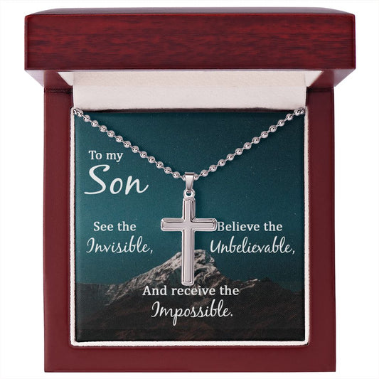 Wear your faith proudly with this stunning artisan-crafted Stainless Cross Necklace with Ball Chain. Perfect for special occasions or everyday wear, our Stainless Cross Necklace is a wonderful gift idea for you or your loved one. Imagine the look on their face when they open up this thoughtful gift!