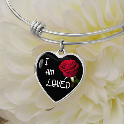 Purchase This I Am Loved Heart Bangle Pendant Best-seller and We Guarantee It Will Exceed Your Highest Expectations! With personalized custom engraving you'll make this the perfect Valentine's Day gift, Birthday gift, Mother's day gift, or gift for any special occasion.