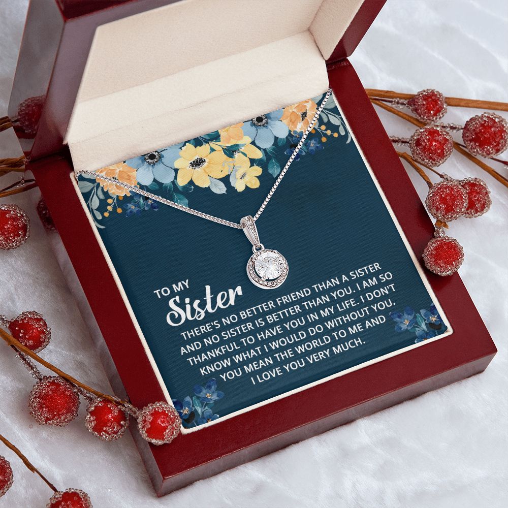 Surprise your loved one sister with a timeless and elegant gift. Our dazzling Eternal Hope Necklace features a cushion cut center cubic zirconia that will sparkle with every step. The center crystal is adorned with equally brilliant CZ crystals, ensuring a stunning look every wear. Wow her by gifting her an accessory that will pair with everything in her wardrobe!