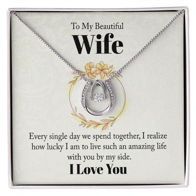 Some call it ‘fate’... some call it ‘destiny’...others ‘pure luck.’ This pendant necklace signifies how lucky you are to have that someone special in your life. Whether you want to show your appreciation for life’s everyday journey or a special occasion, such as Valentine's Day - this necklace is sure to make her feel recognized!