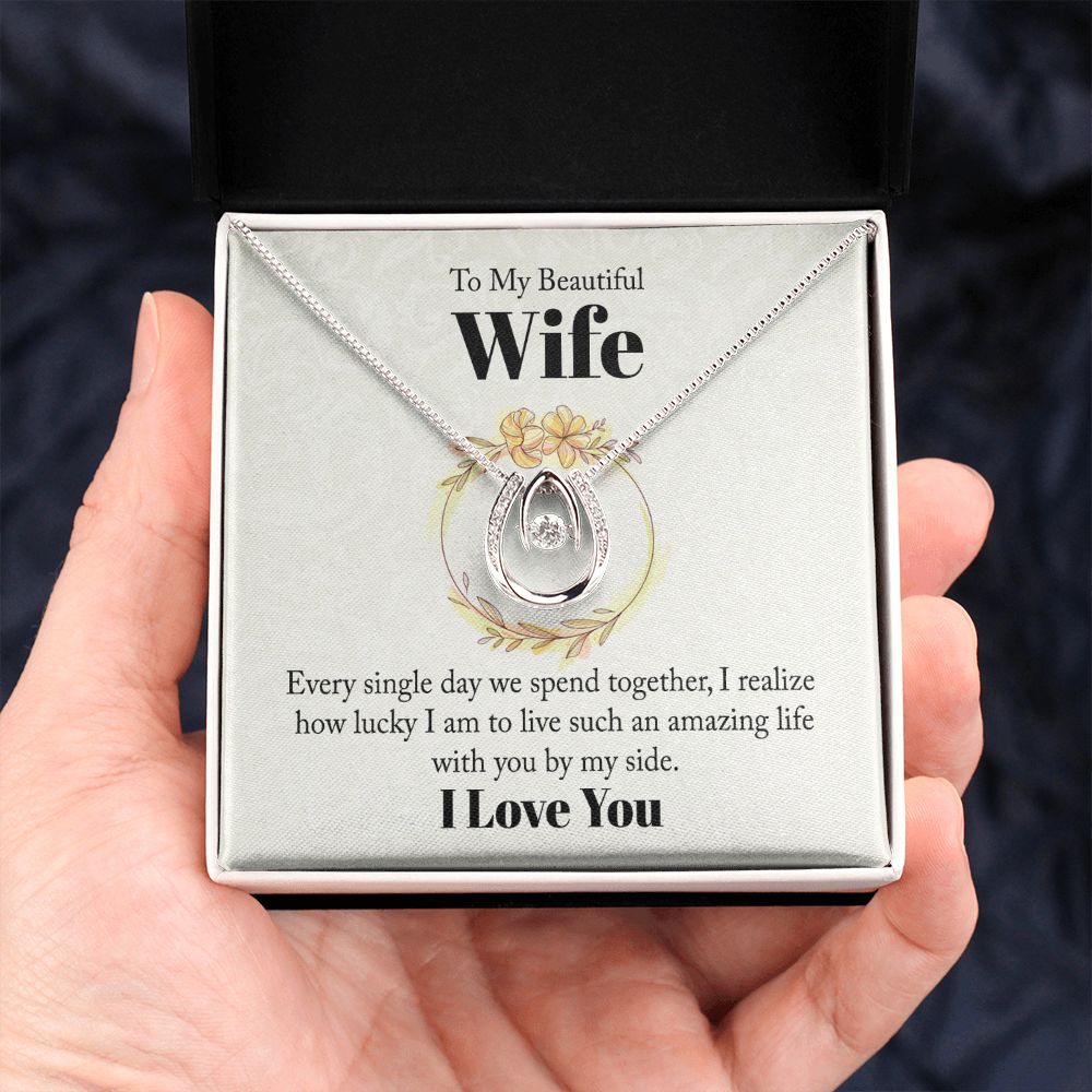 Some call it ‘fate’... some call it ‘destiny’...others ‘pure luck.’ This pendant necklace signifies how lucky you are to have that someone special in your life. Whether you want to show your appreciation for life’s everyday journey or a special occasion, such as Valentine's Day - this necklace is sure to make her feel recognized!