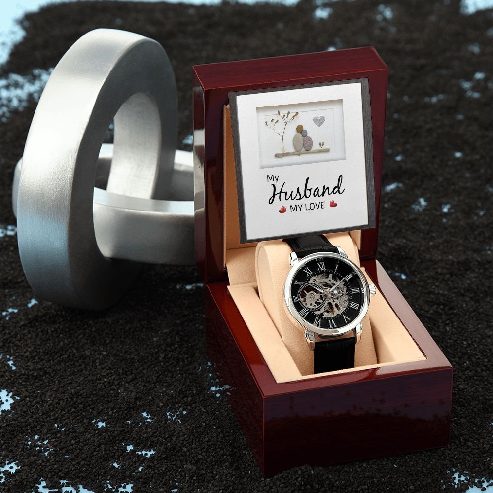 Beautifully crafted to be automatic, this watch requires motion instead of batteries. You will keep precise time simply by wearing it, no winding necessary. This magnificent piece makes the perfect gift for yourself or any man in your life looking to add a tasteful element into his wardrobe.