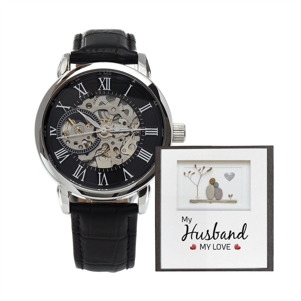 Beautifully crafted to be automatic, this watch requires motion instead of batteries. You will keep precise time simply by wearing it, no winding necessary. This magnificent piece makes the perfect gift for yourself or any man in your life looking to add a tasteful element into his wardrobe.