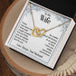 Give her the gift that symbolizes your never-ending love. Featuring two lovely hearts embellished with cubic zirconia crystals, this Interlocking Hearts necklace is the perfect accessory for everyday wear. Whether it's a memorable anniversary or a special birthday, make sure to dazzle your special someone by gifting them this stunning necklace.