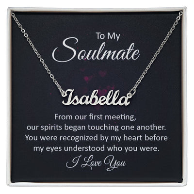 This stylish necklace features a cursive name design suspended on an 16”-18” adjustable cable chain, making it both personal and beautiful! Your necklace will be custom made upon ordering in the name or word of your choice, with up to 10 characters. It's a gift that they will surely want to keep close to their heart forever!