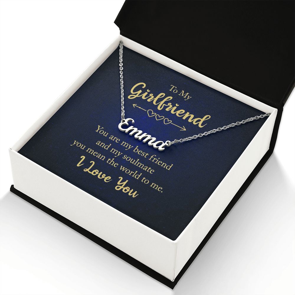 Give your special someone a custom necklace made just for them! Our Personalized Name Necklace is the perfect gift for your loved ones and will become a versatile accessory for any occasion. From a heart-warming holiday present, anniversary or birthday gift, or just because, this unique necklace adds a trendy touch to any outfit.