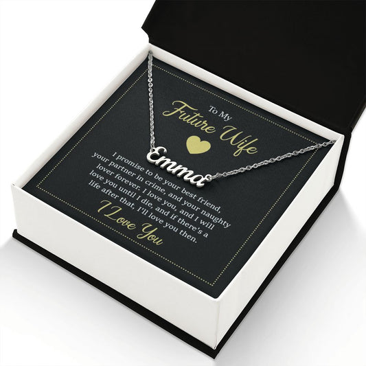 Give your special someone a custom necklace made just for them! Our Personalized Name Necklace is the perfect gift for your loved ones and will become a versatile accessory for any occasion. From a heart-warming holiday present, anniversary or birthday gift, or just because, this unique necklace adds a trendy touch to any outfit.
