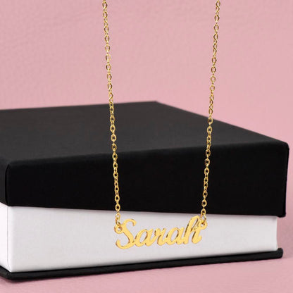 Give your special someone a custom necklace made just for them! Our Personalized Name Necklace is the perfect gift for your loved ones and will become a versatile accessory for any occasion. From a heart-warming holiday present, anniversary or birthday gift, or just because, this unique necklace adds a trendy touch to any outfit.