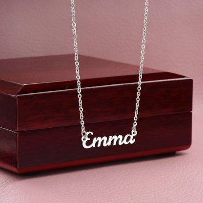 Give your special someone a custom necklace made just for them! Our Personalized Name Necklace is the perfect gift for your loved ones and will become a versatile accessory for any occasion. From a heart-warming holiday present, anniversary or birthday gift, or just because, this unique necklace adds a trendy touch to any outfit.