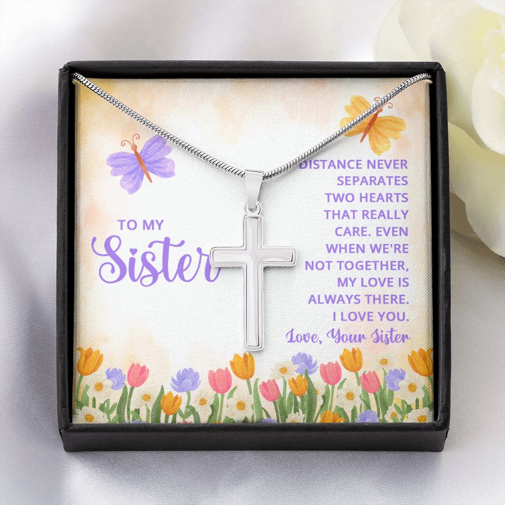 Cross Necklace for Sister