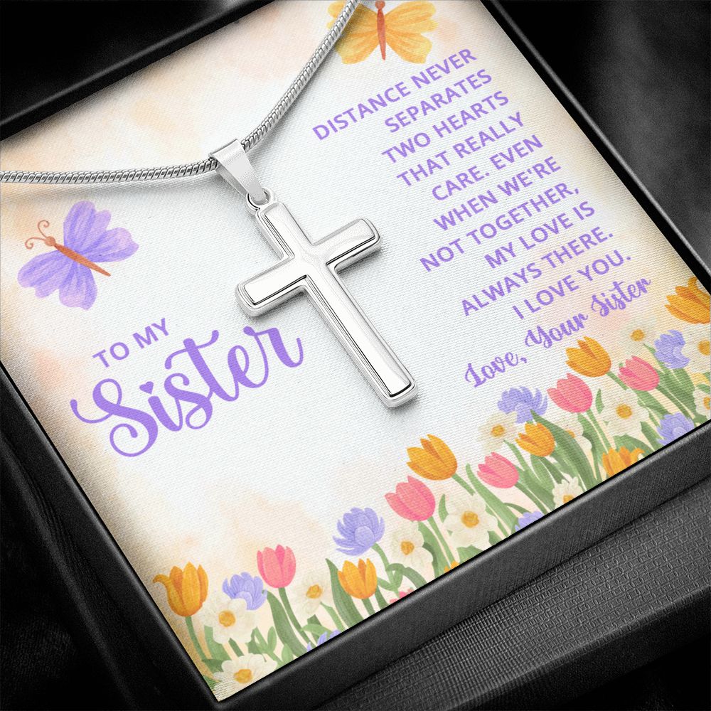 Cross Necklace for Sister