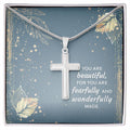 Wear your faith proudly with this stunning artisan-crafted Stainless Steel Cross Necklace. Perfect for special occasions or everyday wear, our Cross Necklace is a wonderful gift idea for you or your loved one. Imagine the look on their face when they open up this thoughtful gift!