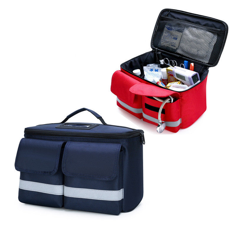 Don't get caught without an emergency car first aid kit! Our bag has your back (and your minor medical mishaps) with this handy bag you can fill it with needed first aid essentials to make sure you won't be left stranded on the side of the road. Breathe easy, knowing you're covered in case of a medical emergency when you hit the highway.