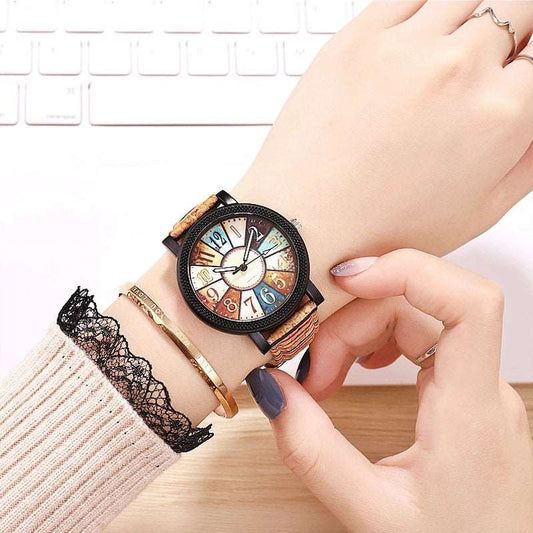 This high quality wrist watch has a genuine leather strap that is not only comfortable to wear, but also has a strong hardness tempered glass face, awesome design with fun great colors. This high quality watch is suitable for any occasion and is easy to match to all of your fabulous styles and looks.