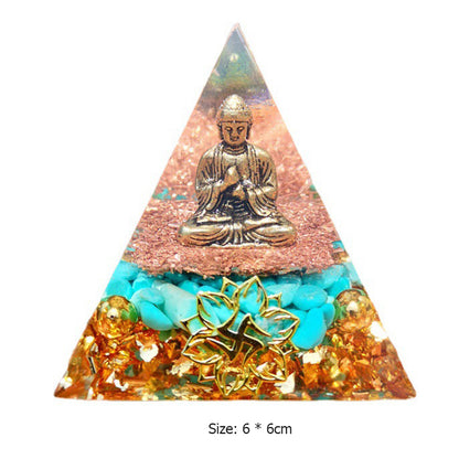 Orgonite is based on two principles. It is a mix of resin (organic, as it is based on petrochemicals), and metal shavings (inorganic). A quartz crystal is also added because of its piezoelectric properties, which means that it gives off a charge when it is put under pressure (resin shrinks when it is cured, so constant pressure is put on the quartz crystal). 