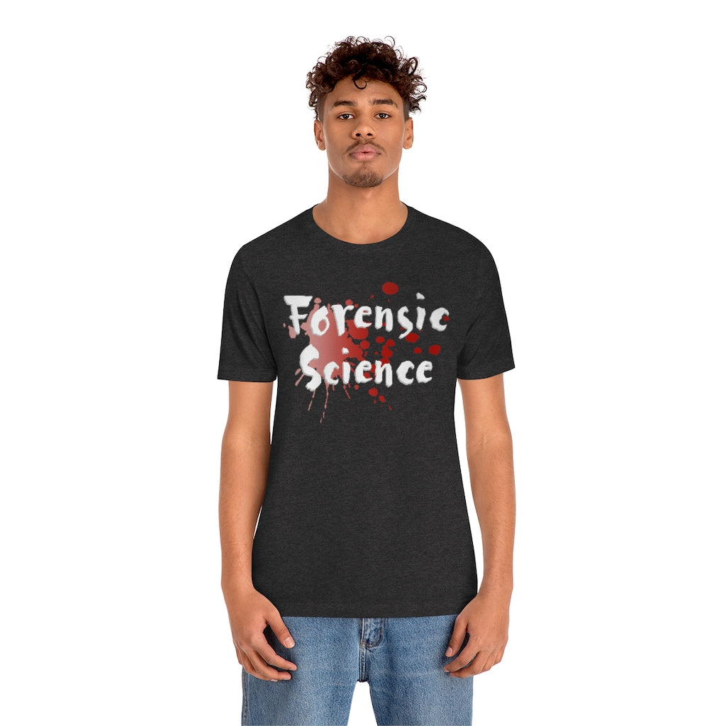 Soft cotton and quality Forensic Science print make users fall in love with it over and over again. These t-shirts have-ribbed knit collars to bolster shaping. The shoulders have taping for better fit over time. 