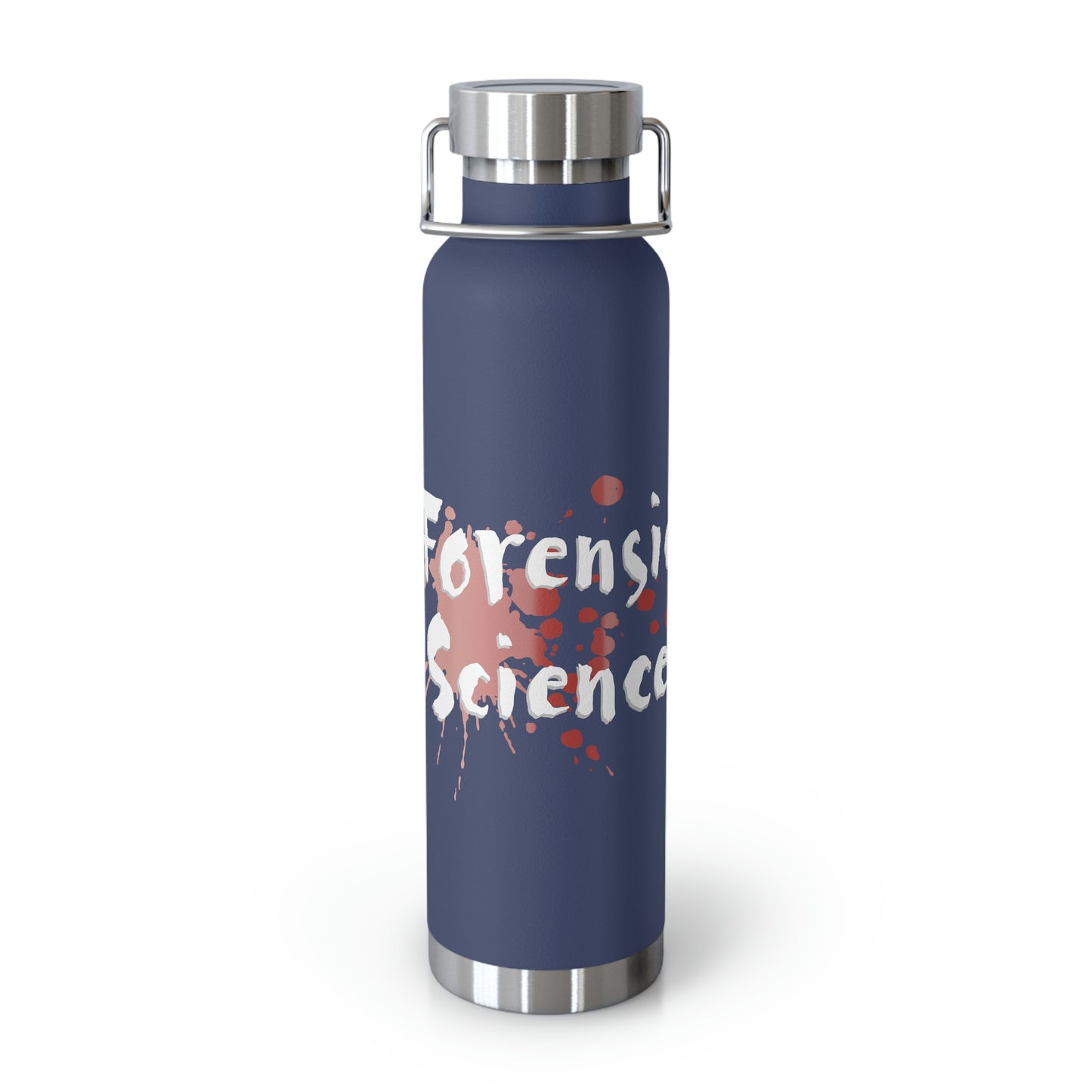 This Original Forensic Science design copper vacuum insulated bottle has Double-wall construction means that hot liquids can remain hot up to 12 hours while colder choices can last a full 48 hours; that’s two whole days.