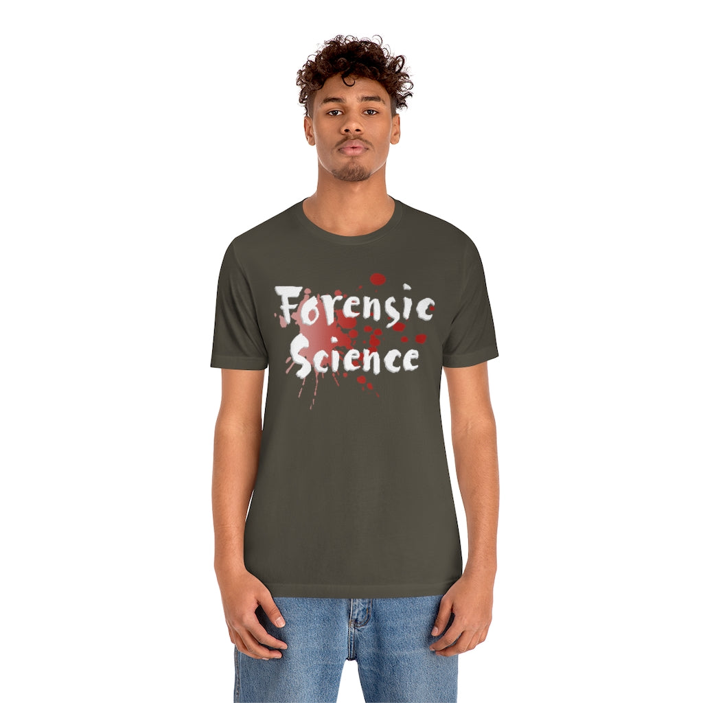 Soft cotton and quality Forensic Science print make users fall in love with it over and over again. These t-shirts have-ribbed knit collars to bolster shaping. The shoulders have taping for better fit over time. 