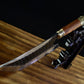 Product Information：  Full length: 38.3cm Blade length: 24cm Handle length: 13cm Blade width: 10.7cm Thickness: 0.5cm Blade material: spring steel  Handle material: rosewood, fittings: brass